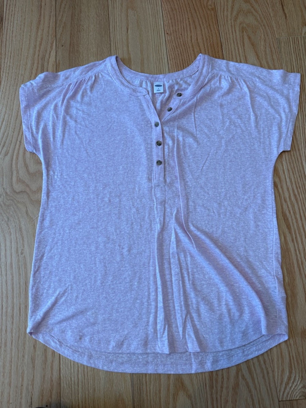 Old Navy Light Lavender Henley Short Sleeve Tee